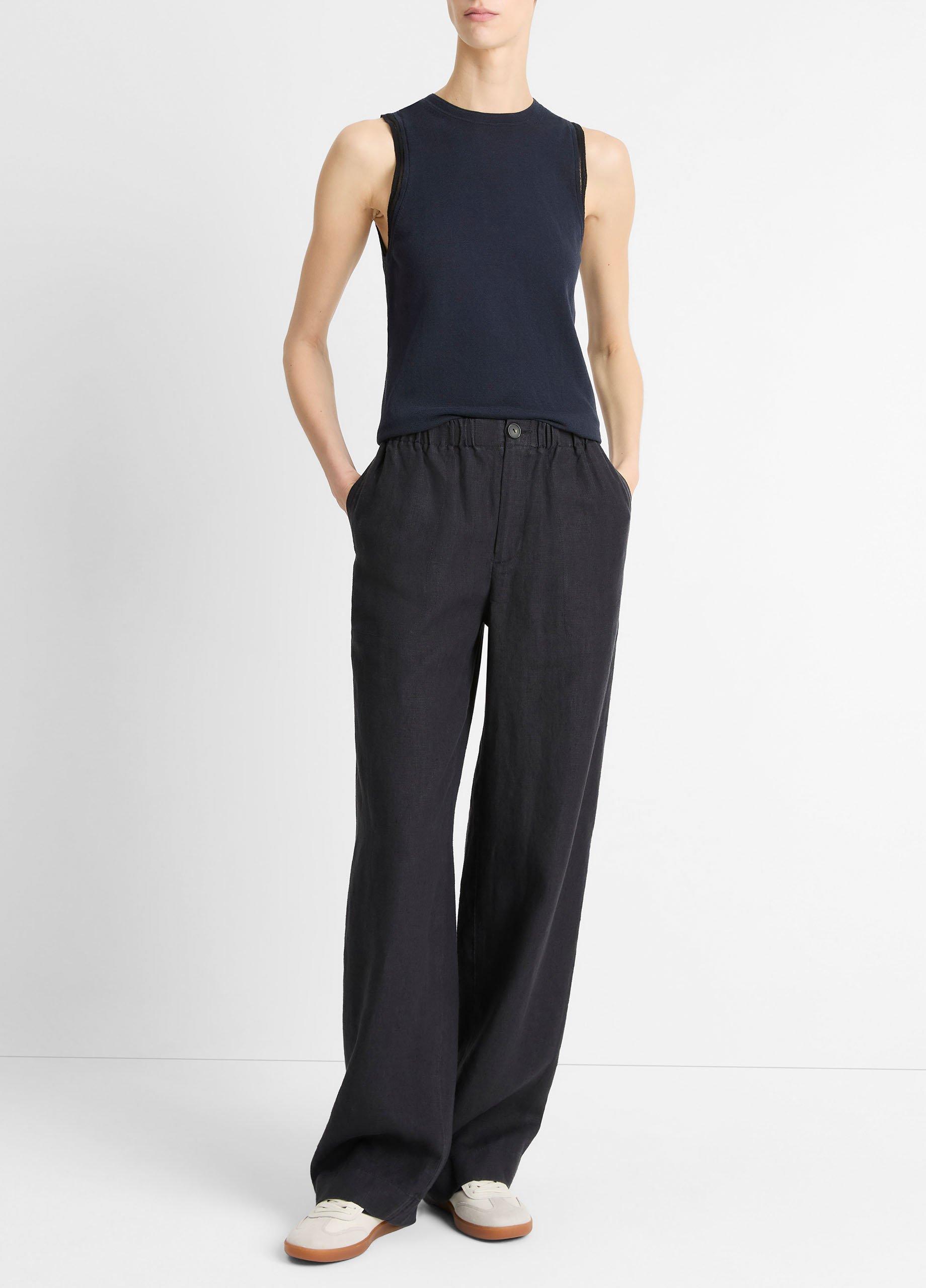 Women's Hemp Low-Rise Utility Pant, Dark Night Lake, Size 10 Vince