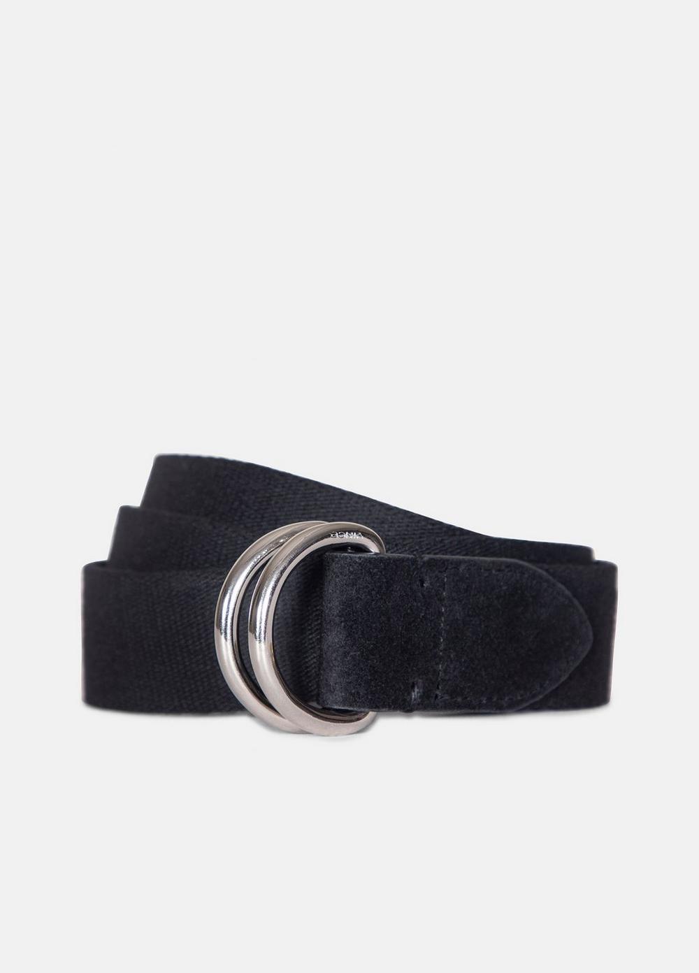 Women's Women's 30mm Webbing D-ring Belt, Black, Size S/M Vince