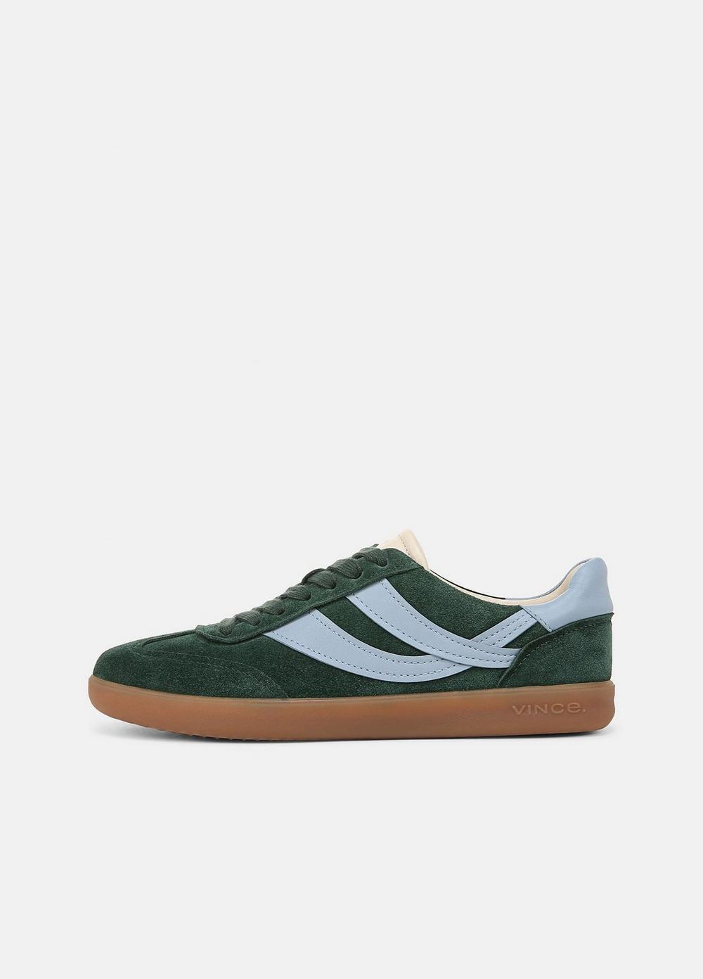 Women's Oasis Suede & Leather Sneaker, Evergreen/glacial Blue, Size 7 Vince