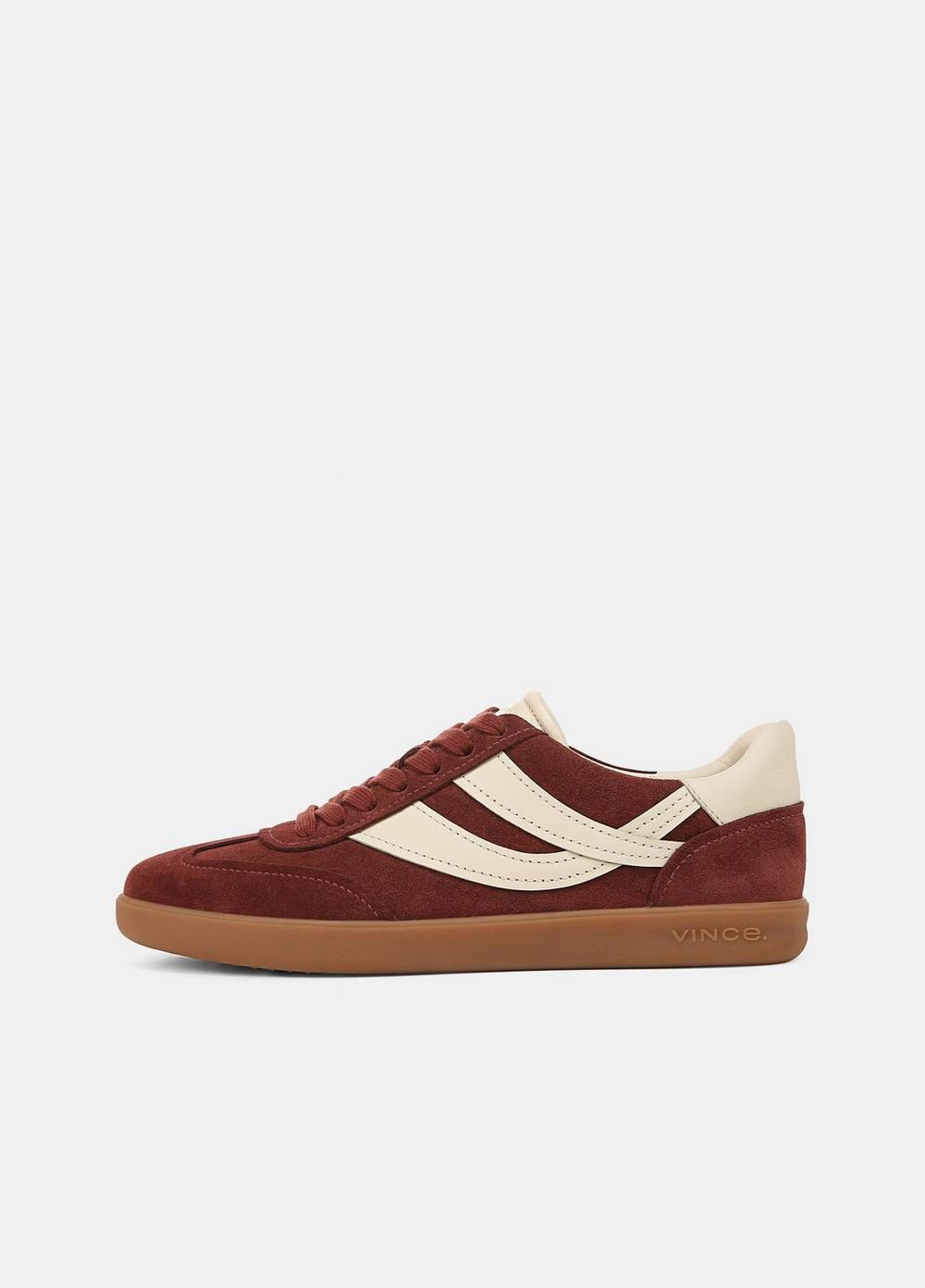 Women's Oasis Suede And Leather Sneaker, Malbec, Size 6 Vince