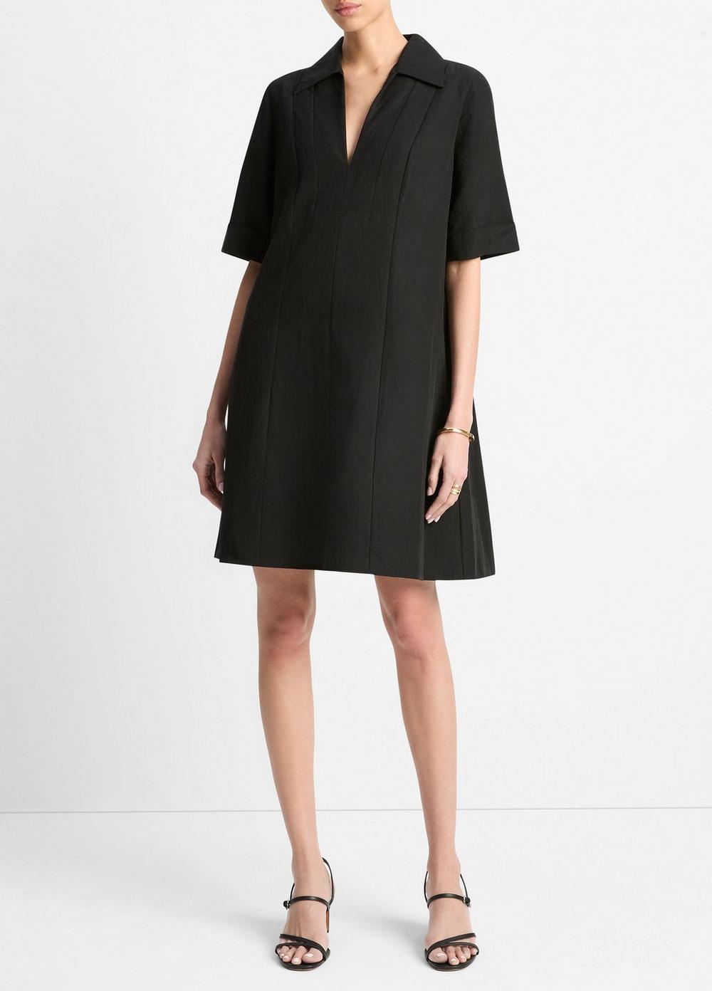 Women's A-line Short Dress, Black, Size XL Vince