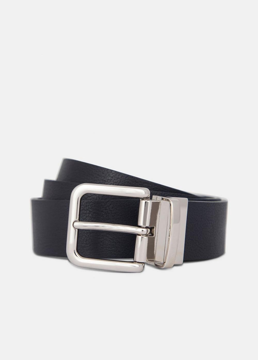 Men's Men's 32mm Reversible Leather Belt, Black, Size 40 Vince