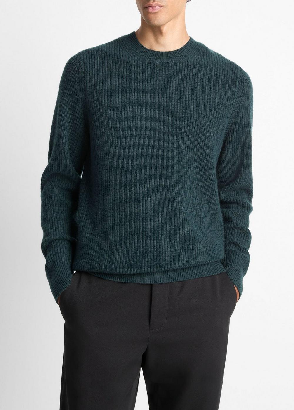 Men's Shaker Wool-Cashmere Sweater, Country Racer, Size XXL Vince
