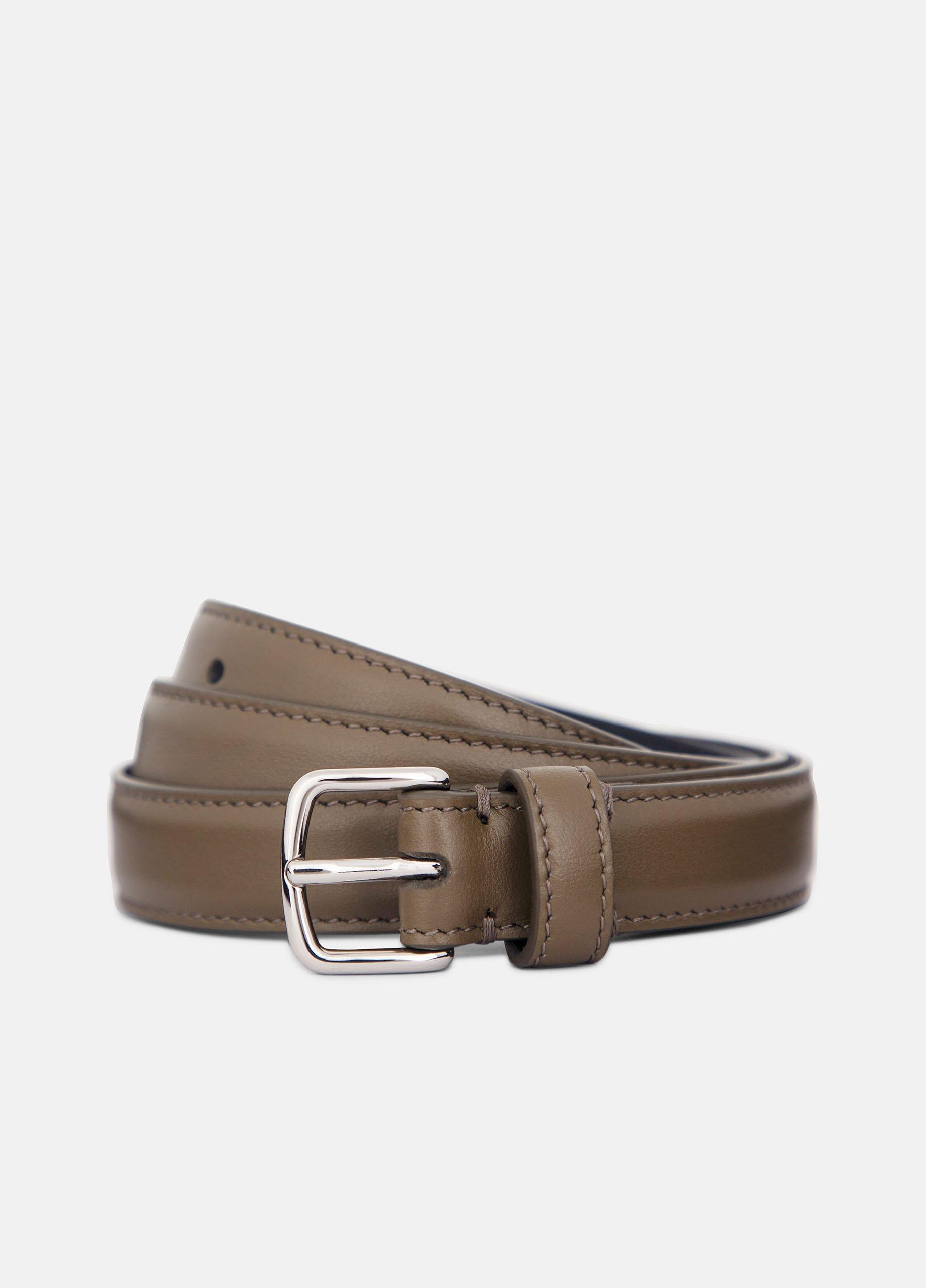 Women's Women's 20mm Stitched Leather Belt, Hazel Vine, Size XL Vince