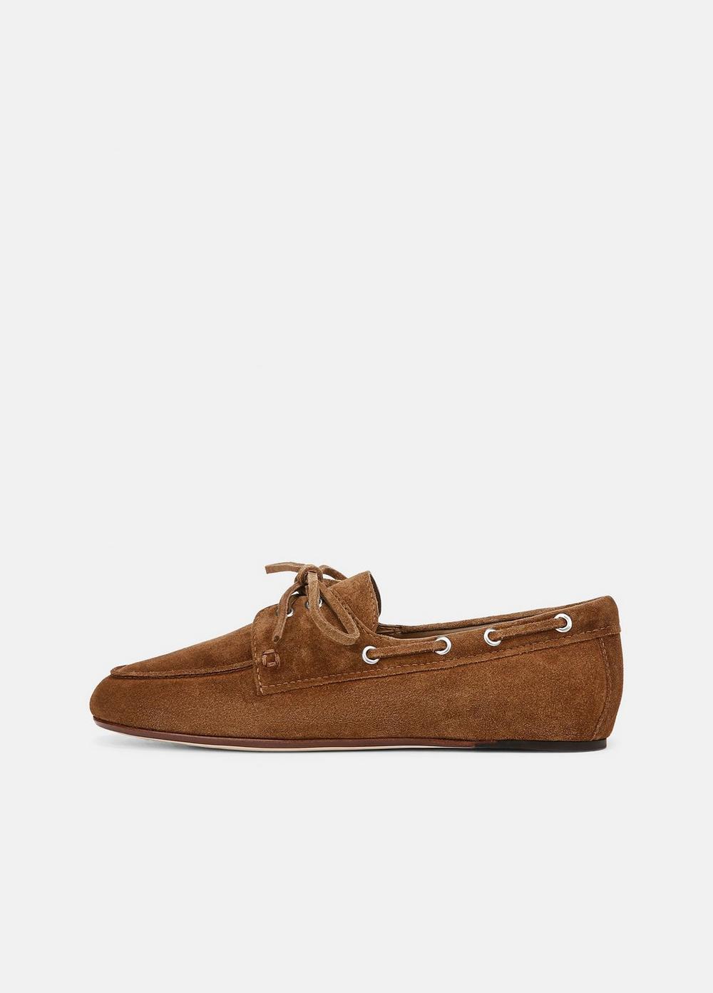 Women's Marin Suede Lace-Up Loafer, Elmwood, Size 5 Vince