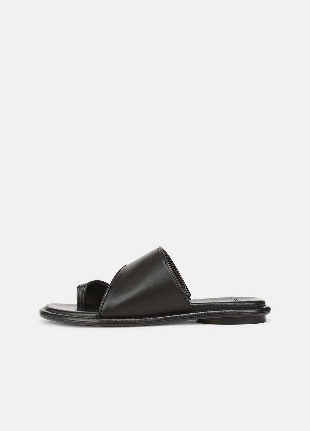 Women's Lukas Leather Sandal, Black, Size 5 Vince