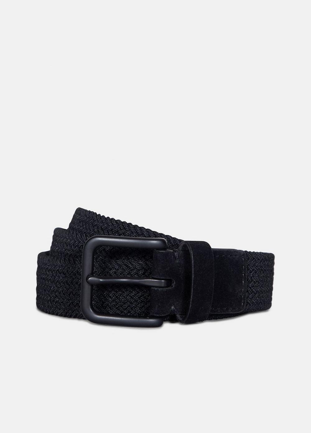 Men's Men's 32mm Stretch-woven Belt, Black, Size 34 Vince
