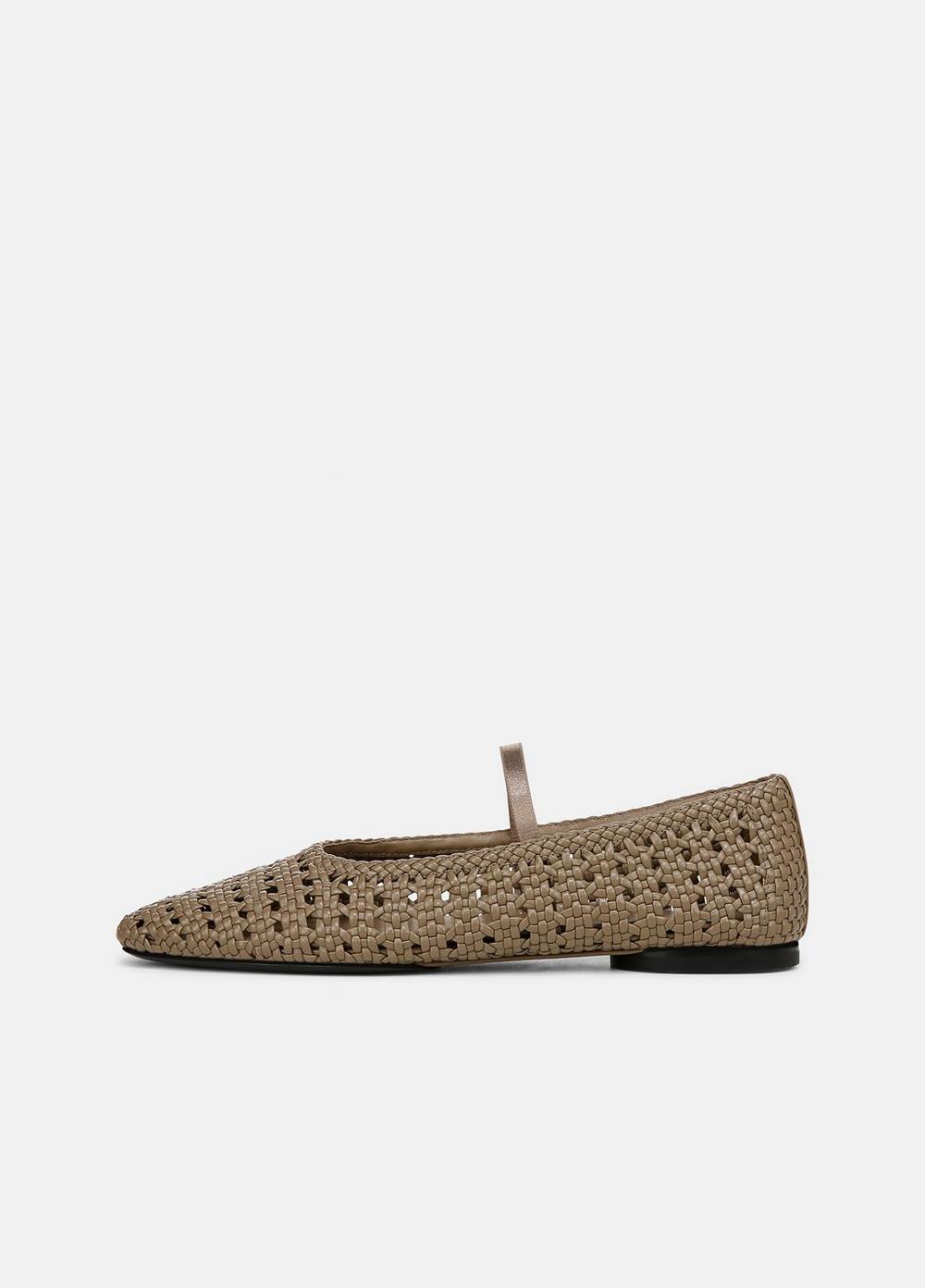 Women's Vivian Leather Mary Jane Flat, Sand Shell, Size 9.5 Vince