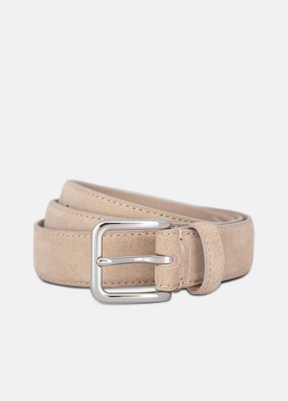 Men's Men's 30mm Stitched Suede Belt, New Camel, Size 36 Vince