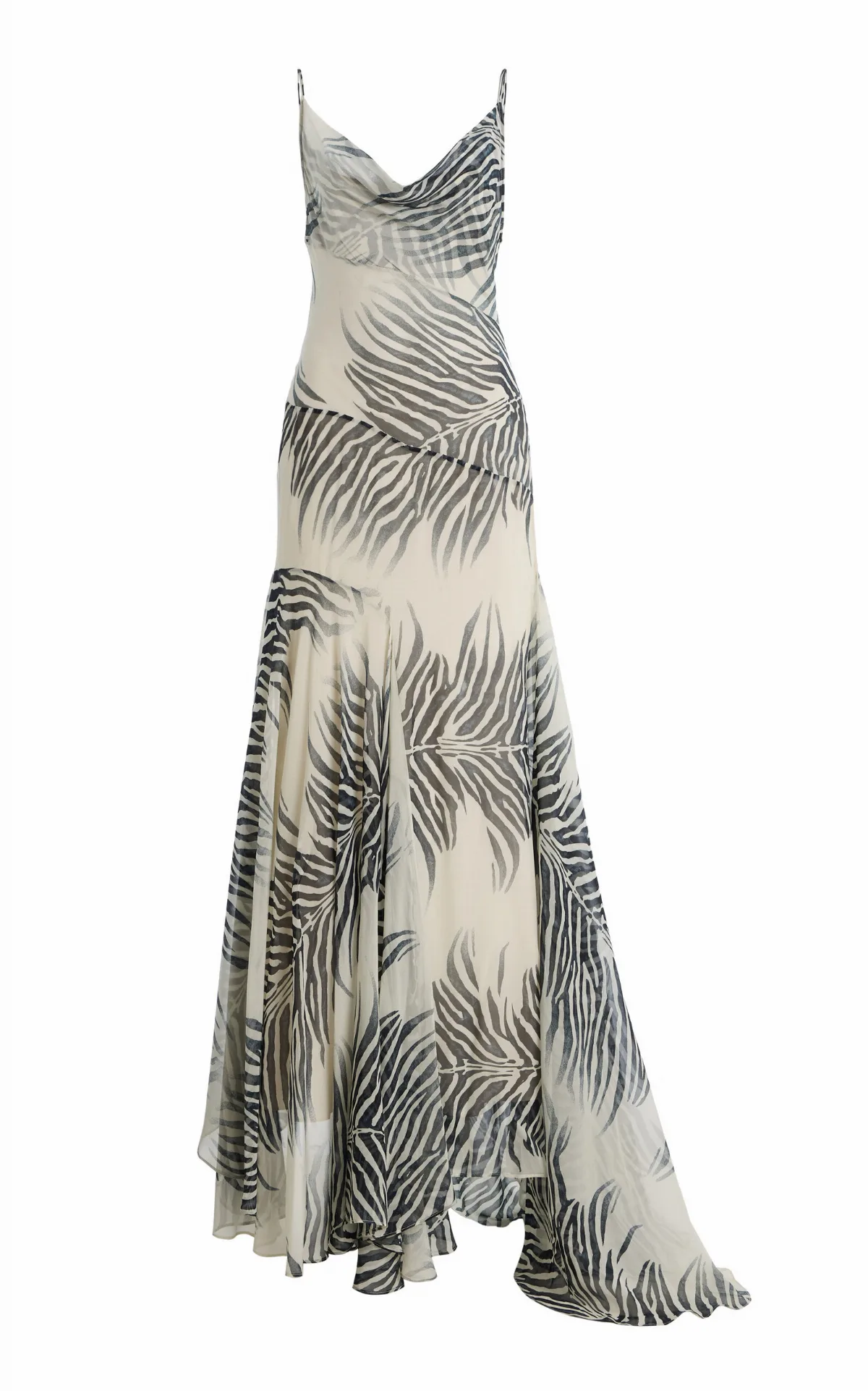 Attica Zebra Chiffon Maxi Dress