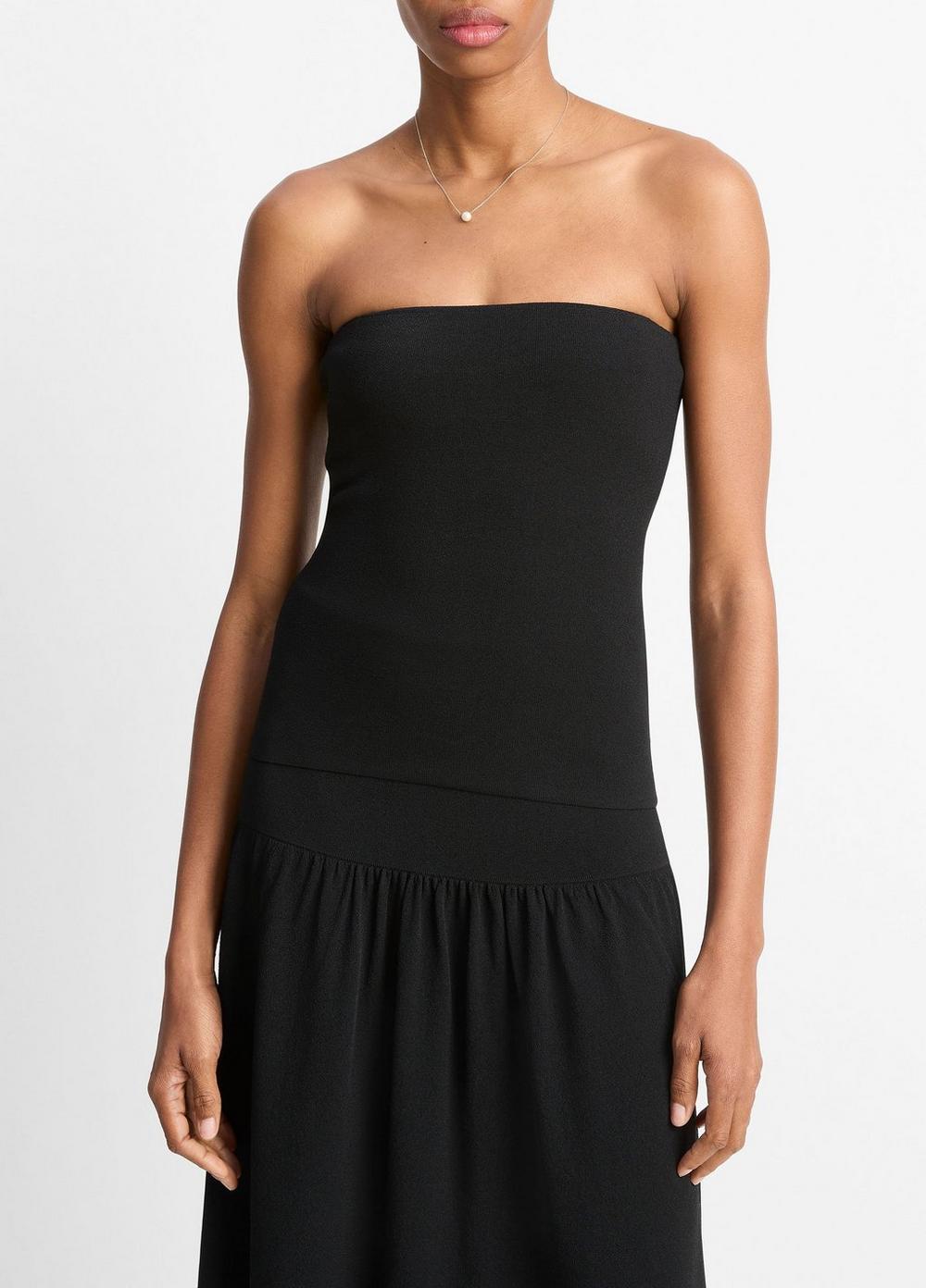 Women's Compact Strapless Top, Black, Size XXS Vince