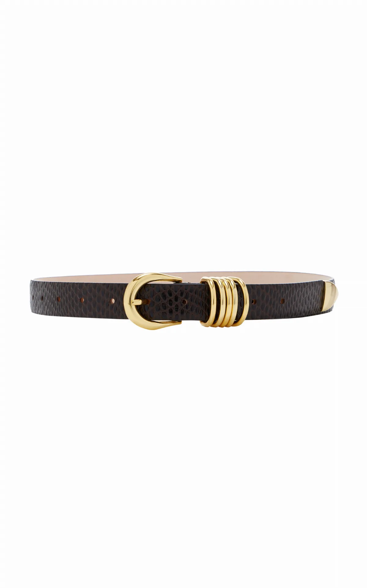 Hollyhock Croc-Effect Leather Belt