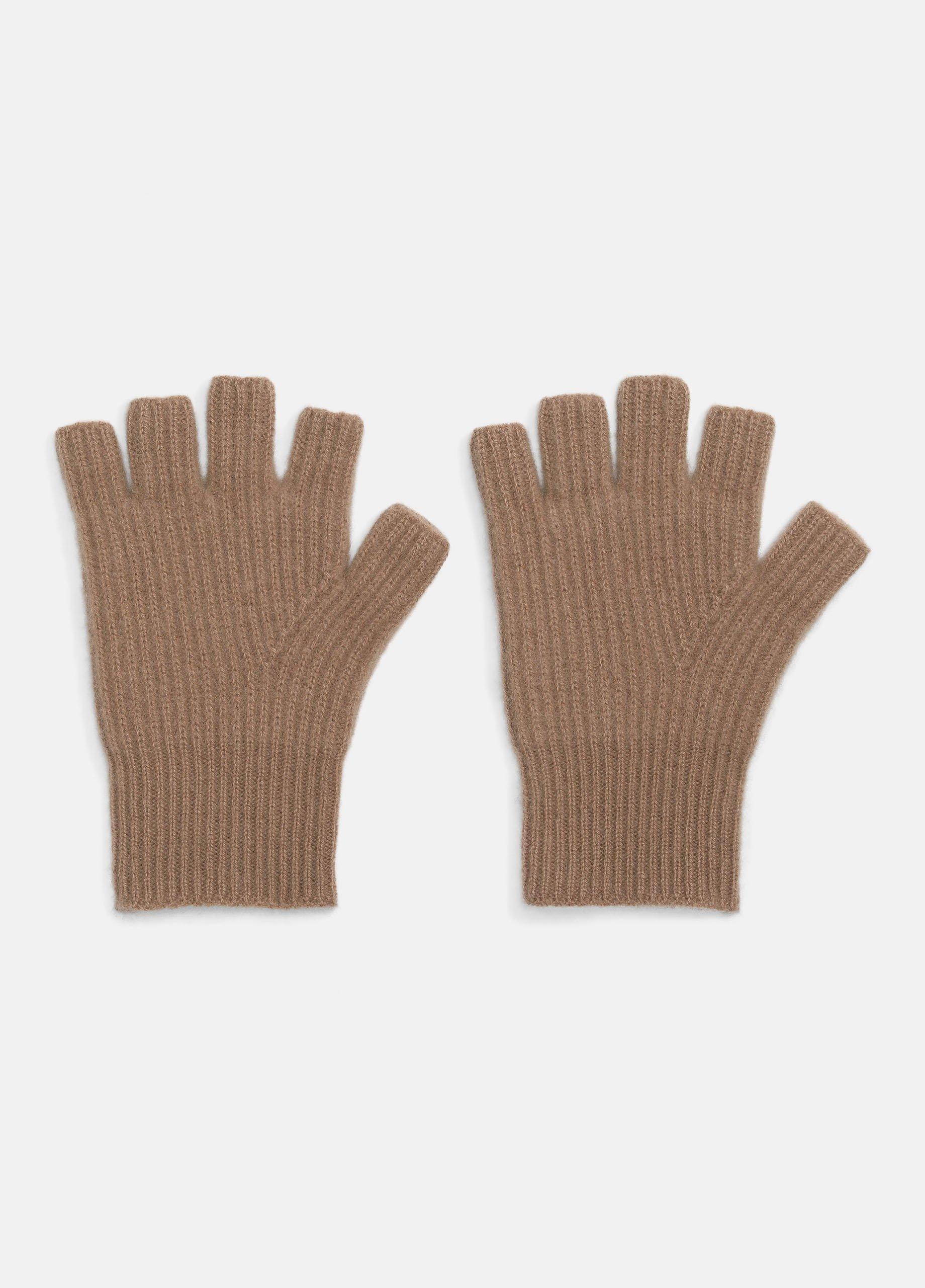 Women's Plush Cashmere Rib-Knit Fingerless Glove, Biscotti Vince by Vince