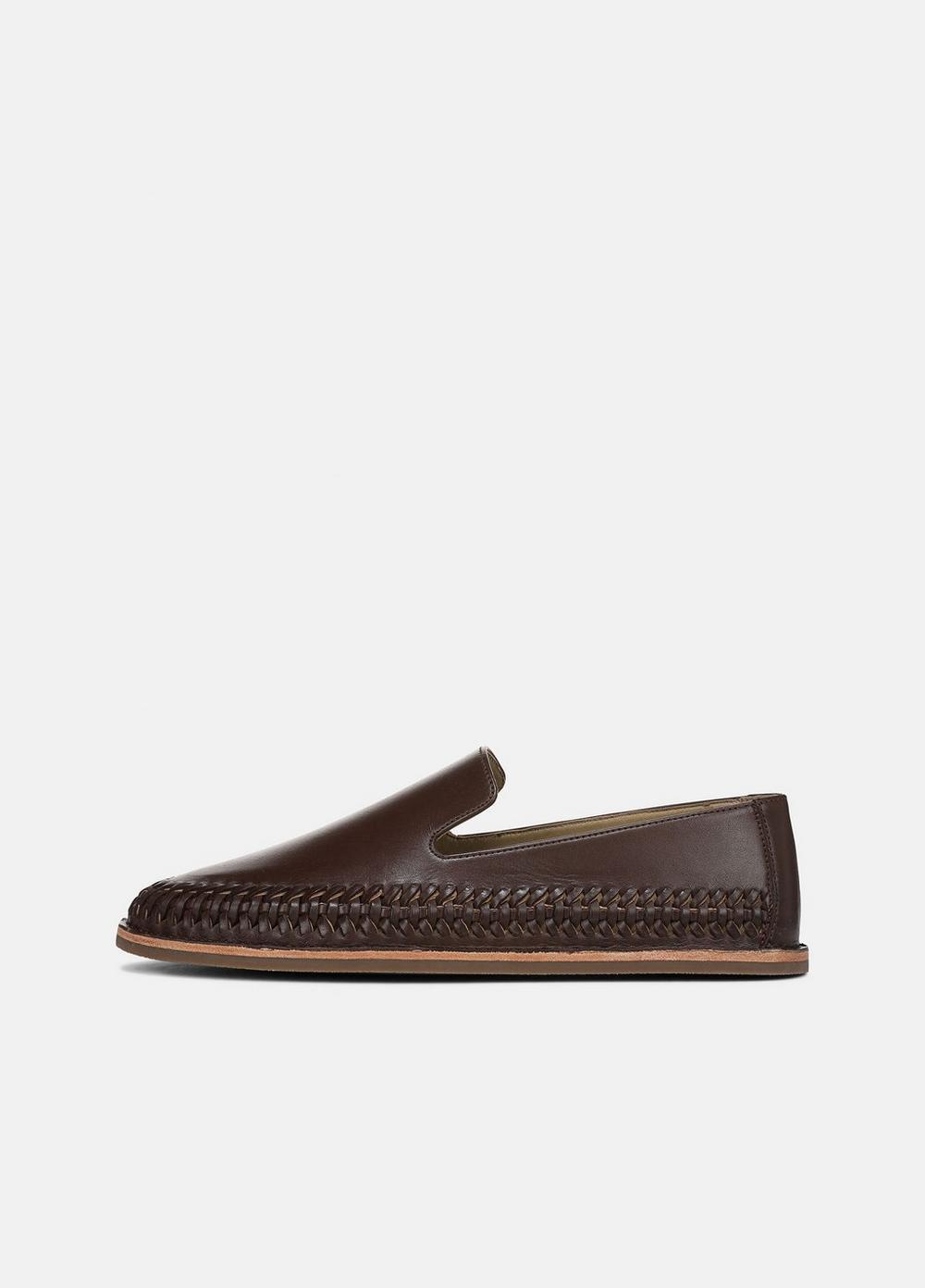 Men's Desmond Leather Slipper, Nutwood, Size 8.5 Vince by Vince