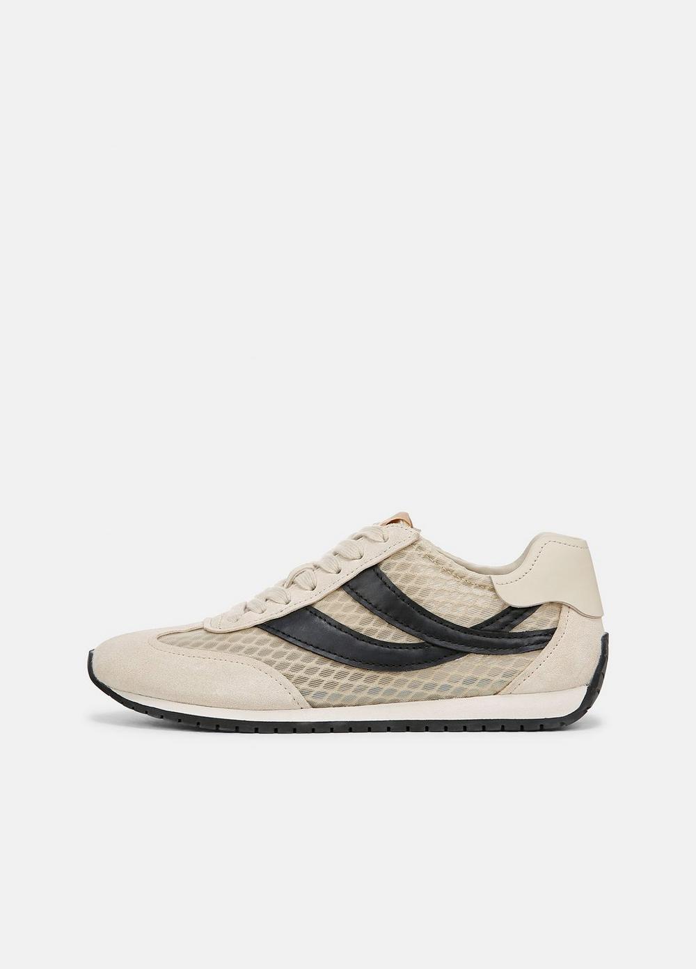 Women's Oasis Mesh & Leather Runner Sneaker, Moonlight/black, Size 6 Vince