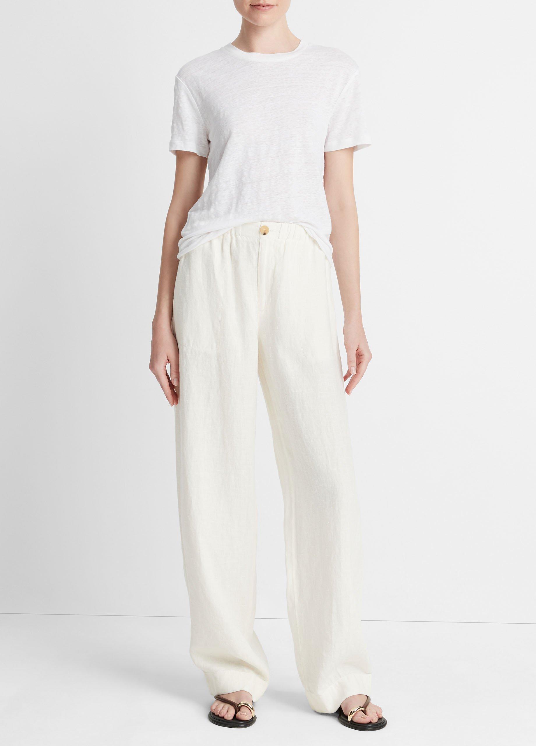 Women's Hemp Low-Rise Utility Pant, Off White, Size 2 Vince