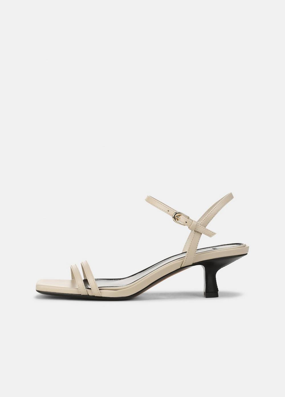 Women's Tilda Leather Heeled Sandal, Moonlight, Size 8 Vince