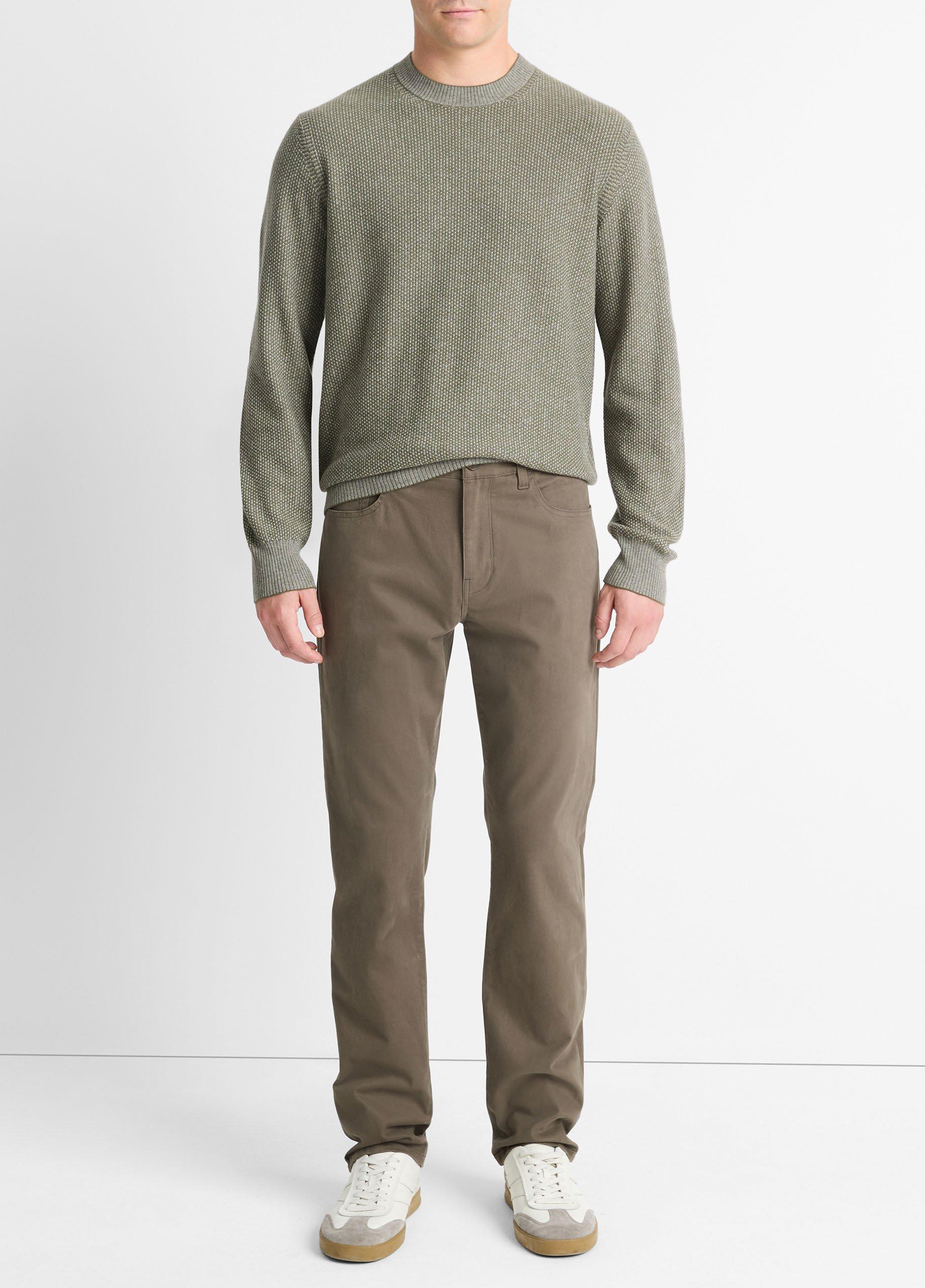 Men's Dylan Slim 5-Pocket Peached Stretch-cotton Pant, Frog, Size 31 Vince by Vince