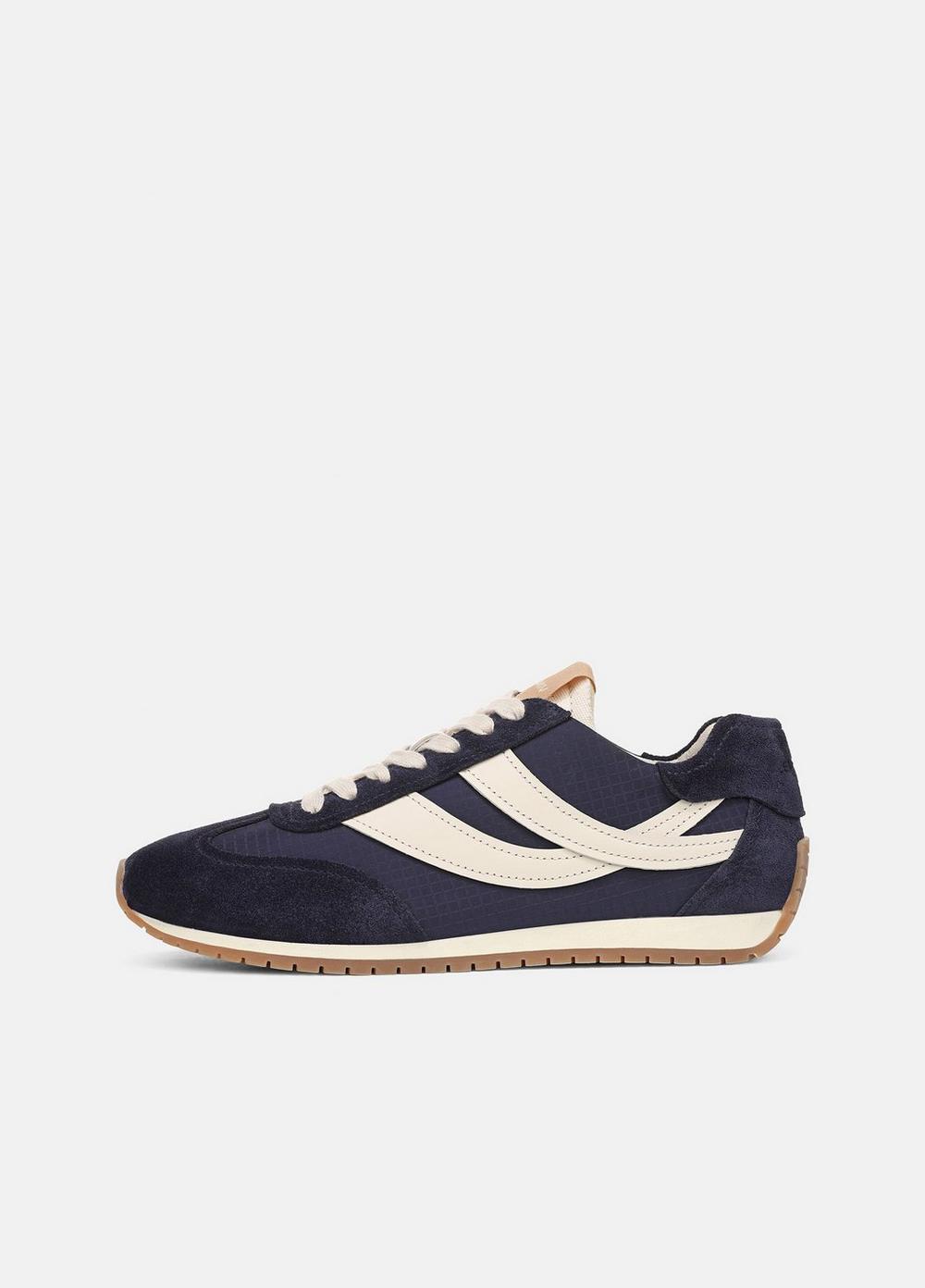 Women's Oasis Suede & Leather Runner Sneaker, Cosmic Blue, Size 9 Vince