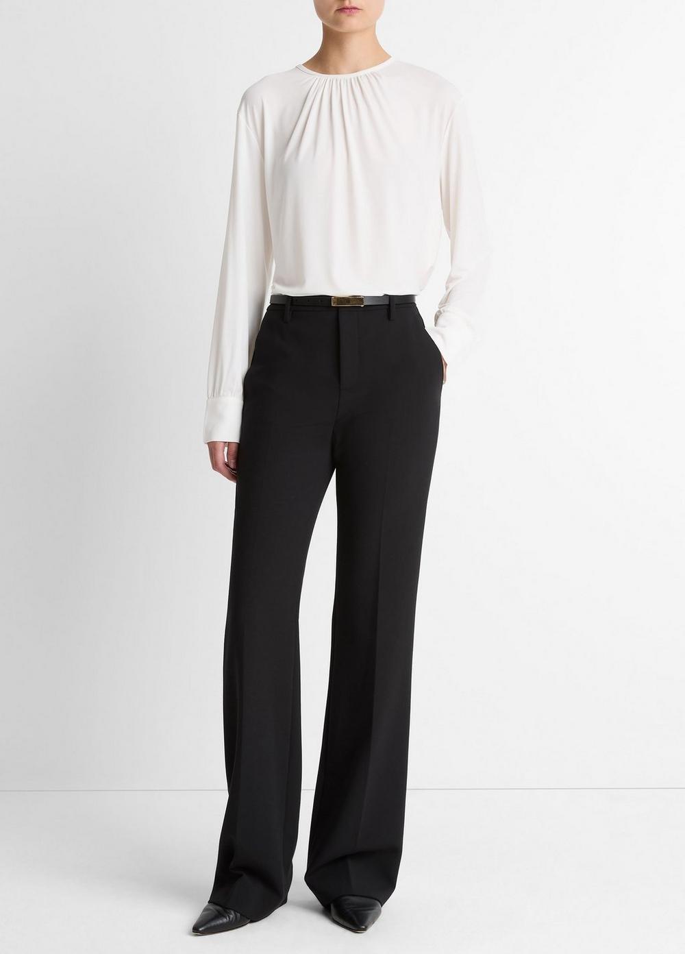 Women's Mid-Rise Tailored Flare Pant, Black, Size 6 Vince
