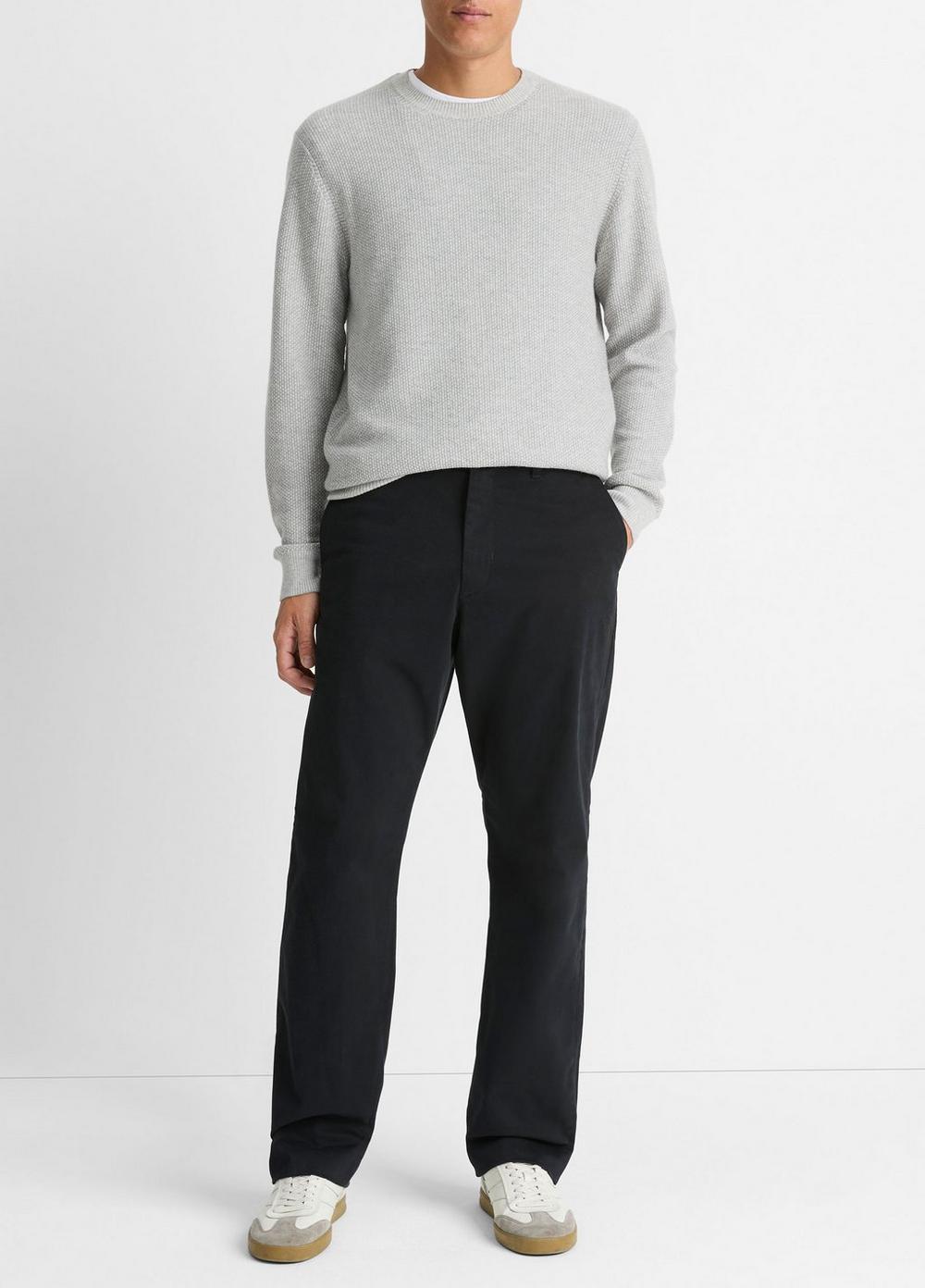 Men's Louie Relaxed Stretch-cotton Pant, Black, Size 30 Vince