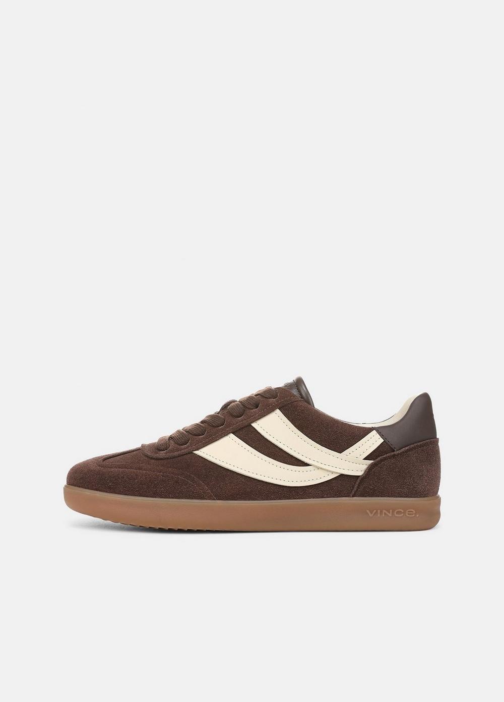 Women's Oasis Suede & Leather Sneaker, Cacoa Brown, Size 6 Vince