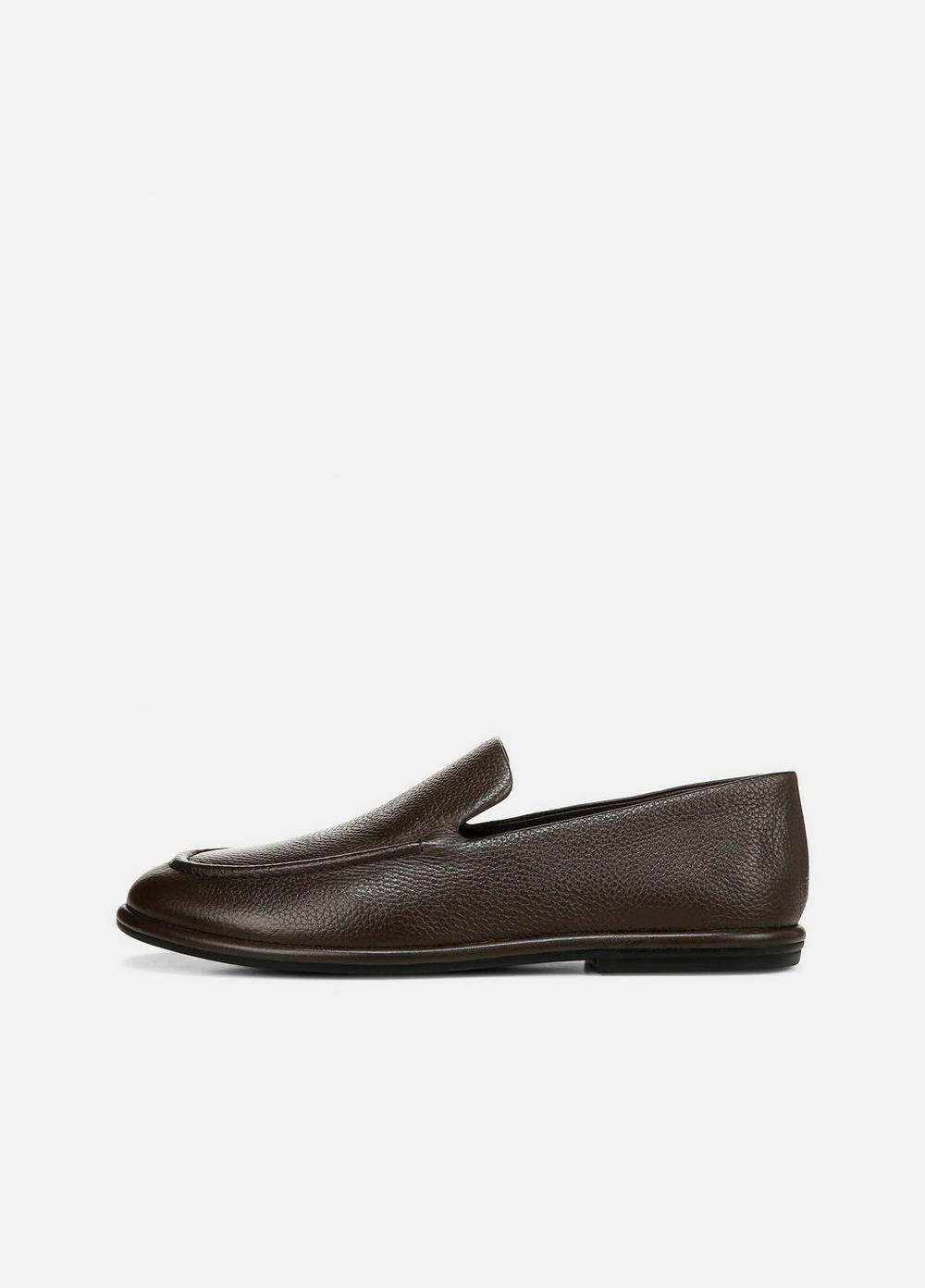 Men's Hann Leather Loafer, Cocoa Brown, Size 13 Vince