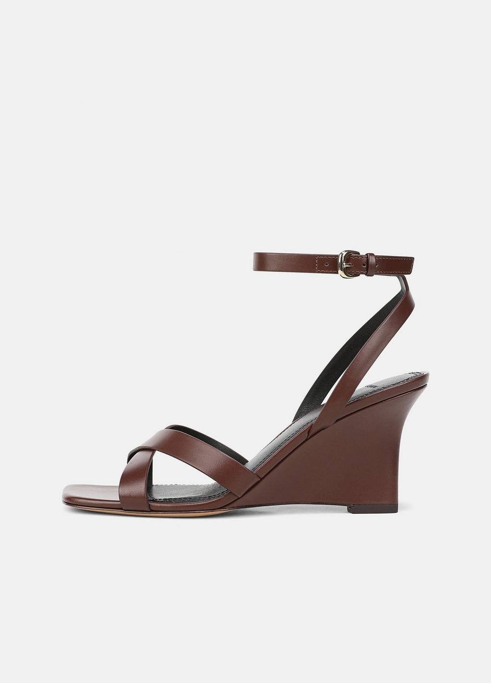 Women's Parma Leather Wedge Sandal, Molton Brown, Size 7.5 Vince