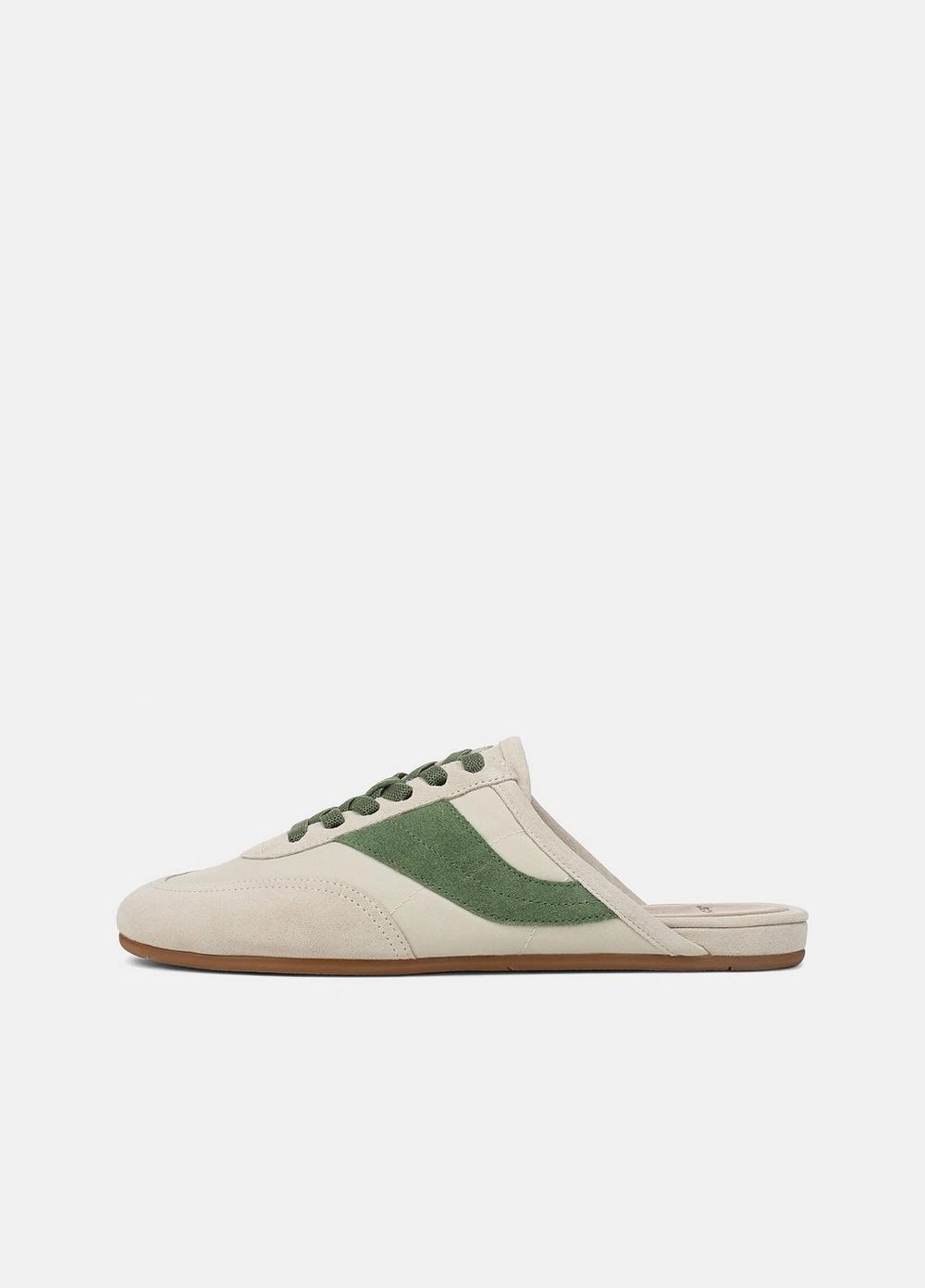 Women's Solstice Suede Sneaker Mule, Moonlight/garden Green, Size 9.5 Vince