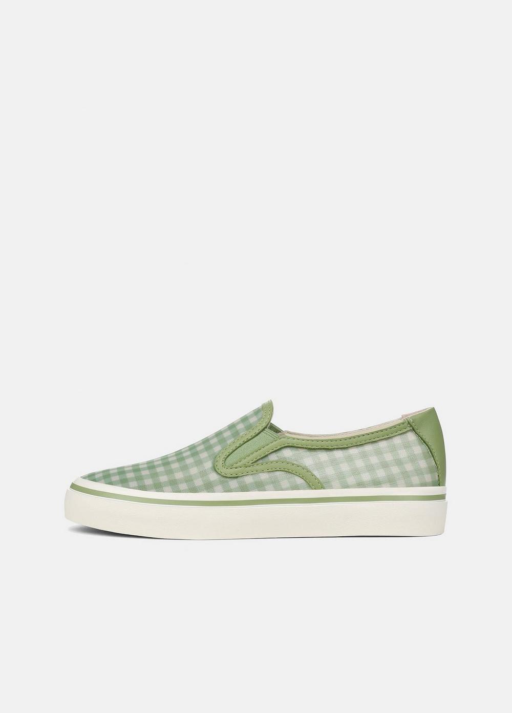 Women's Blair Gingham Sneaker, Pistachio/flex, Size 7.5 Vince by Vince