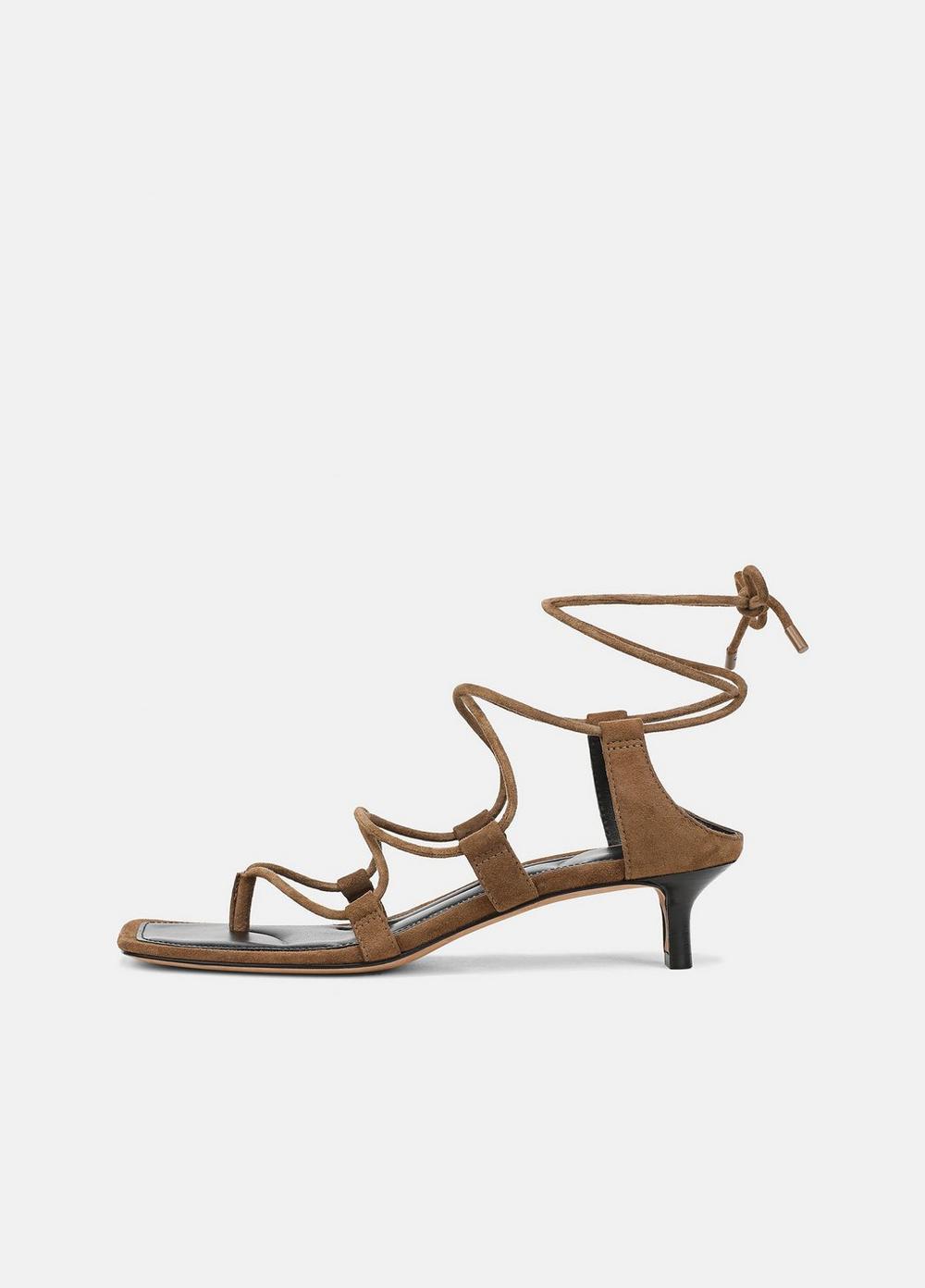 Women's Paulette Suede Sandal, Elm Wood, Size 8.5 Vince