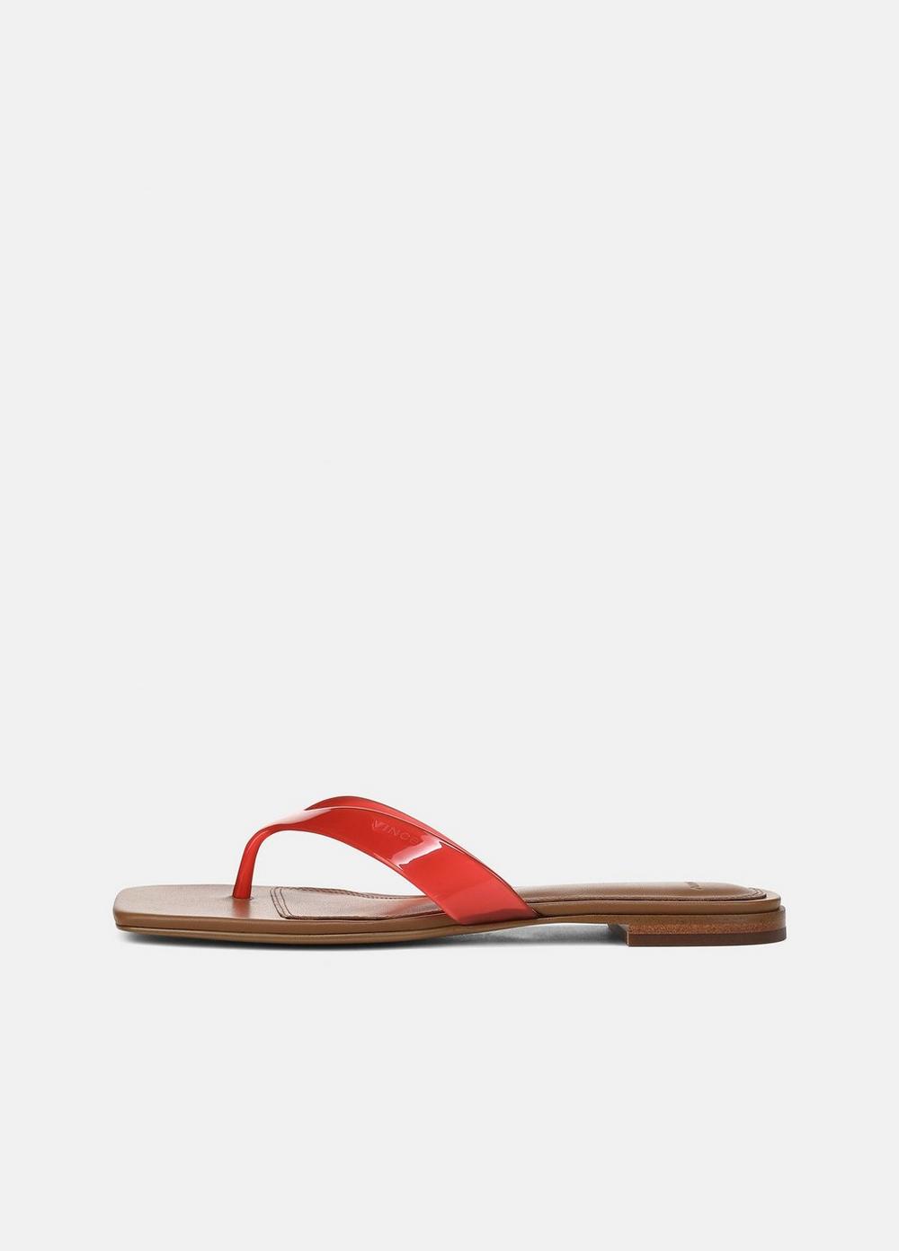 Women's San Juan Jelly Thong Sandal, Tomato Red, Size 10 Vince