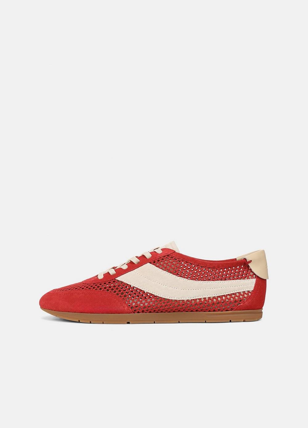 Women's La Suede & Netting Slip-On Runner Sneaker, Rouge Red, Size 11 Vince