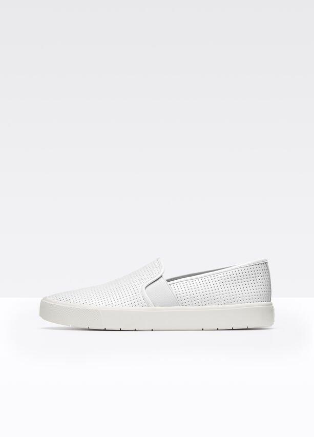 Women's Perforated Leather Blair Sneaker, White, Size 5.5 Vince