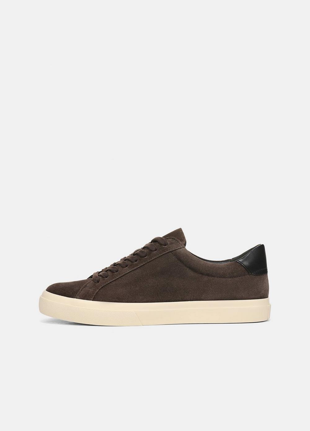 Men's Fulton Suede Sneaker, Cocoa Brown/black, Size 12 Vince