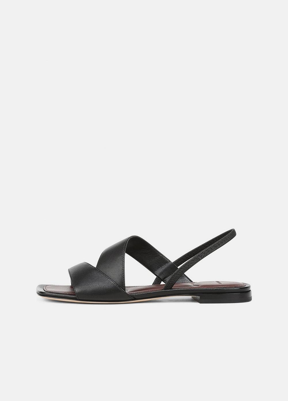 Women's Parker Leather Slingback Sandal, Black, Size 5.5 Vince