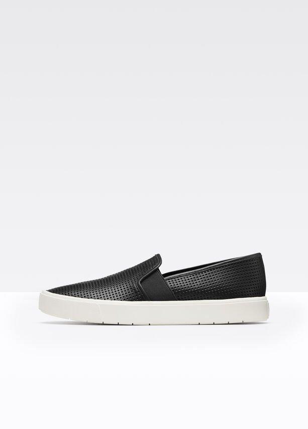 Women's Perforated Leather Blair Sneaker, Black, Size 8.5 Vince