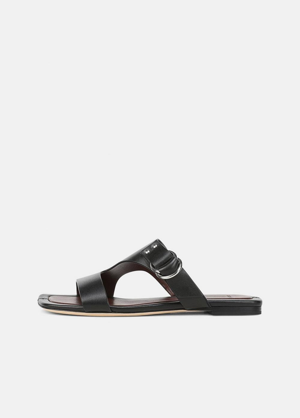 Women's Verona Leather Sandal, Black, Size 11 Vince