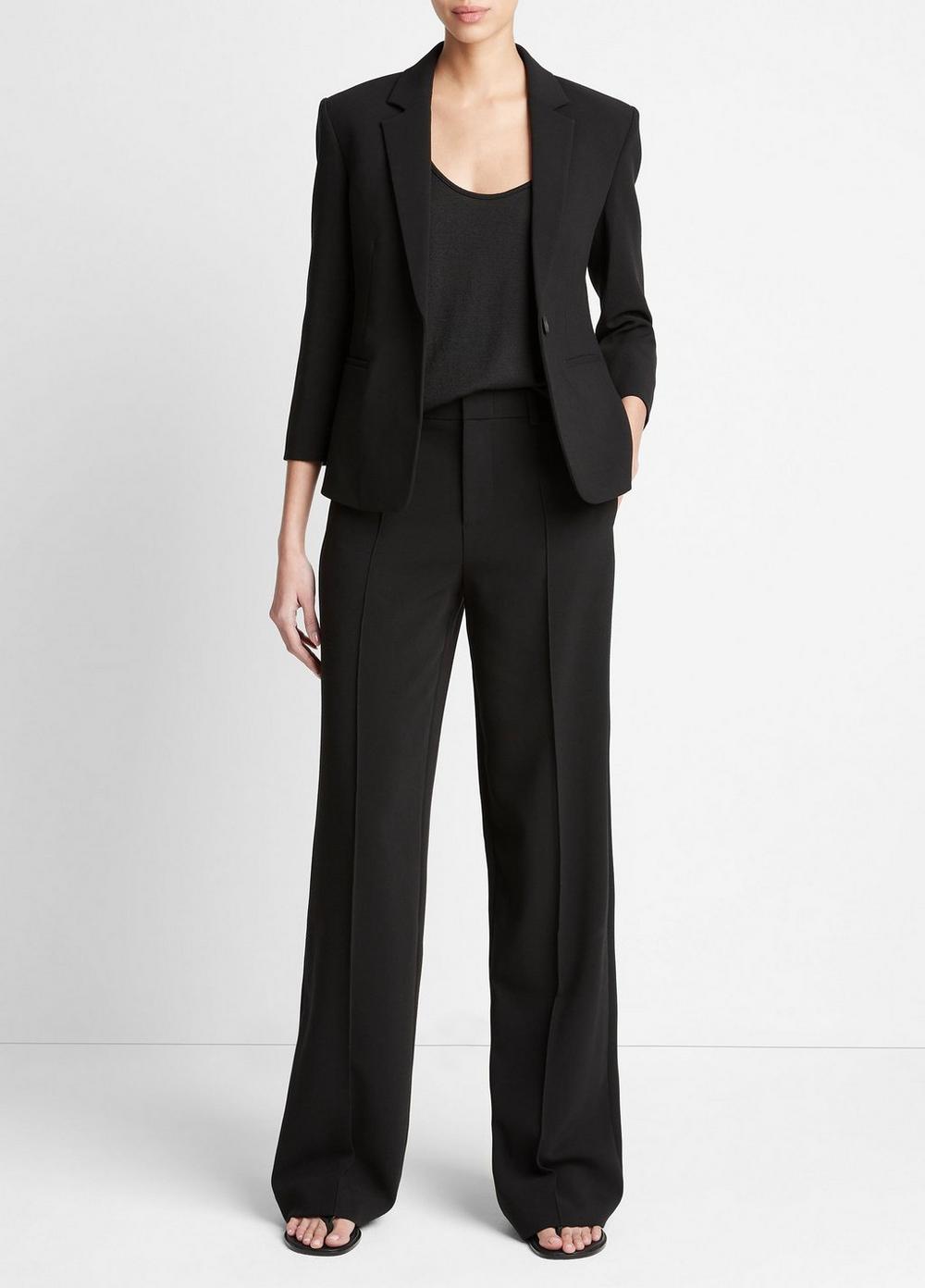 Women's Shrunken Blazer, Black, Size 10 Vince