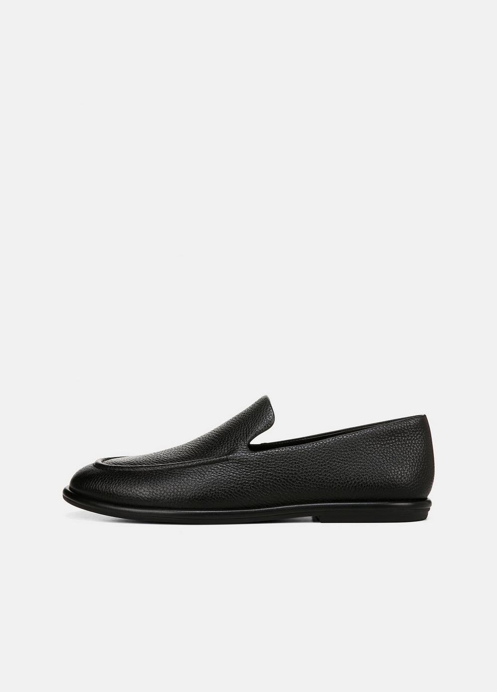 Men's Hann Leather Loafer, Black, Size 13 Vince