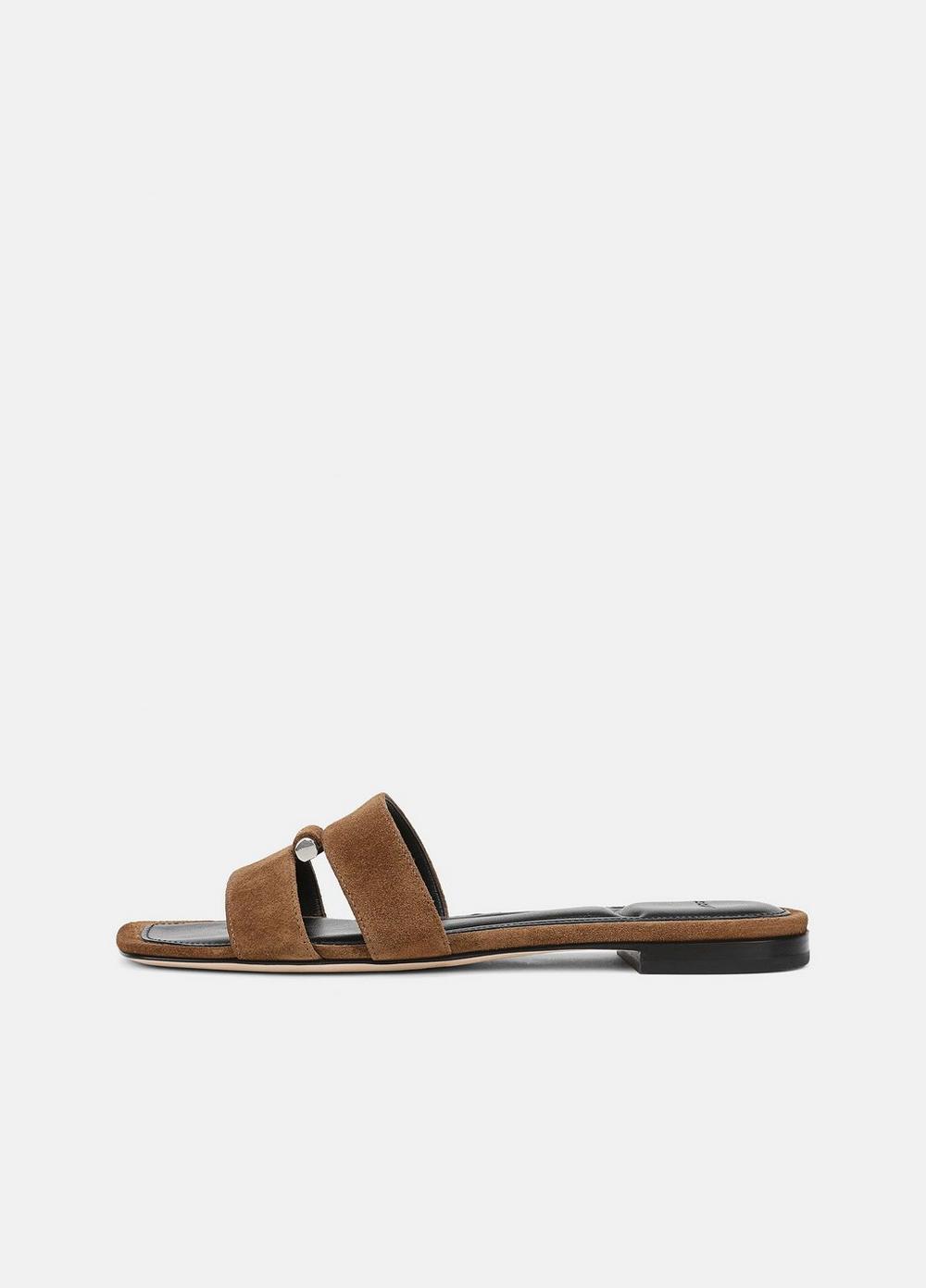 Women's Piper Suede Slide Sandal, Elm Wood, Size 11 Vince