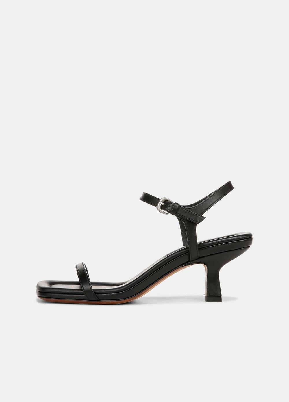 Women's Coco Leather Heeled Sandal, Black, Size 9 Vince