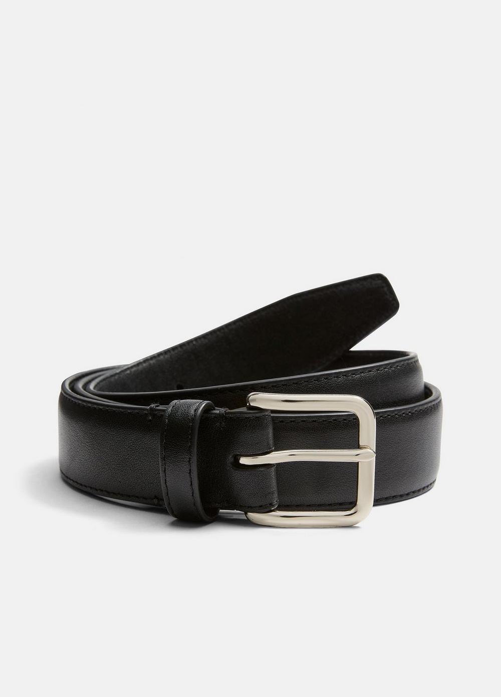 Men's Men's Classic Leather Belt, Black, Size 36 Vince by Vince