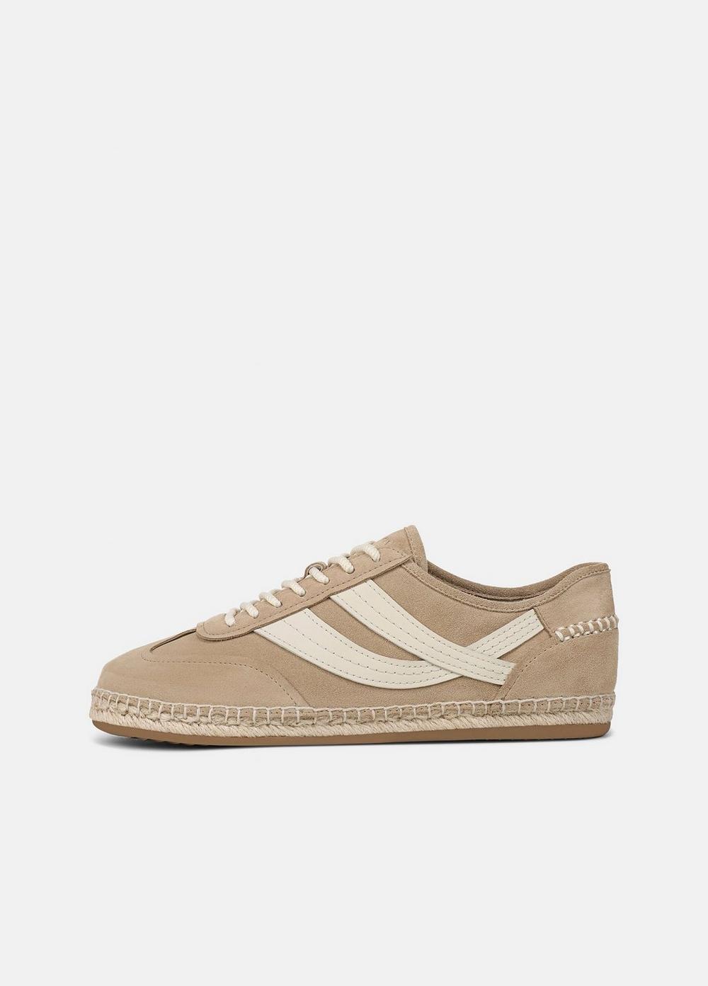 Women's Oasis Suede & Leather Espadrille Sneaker, Sand Trail, Size 7 Vince