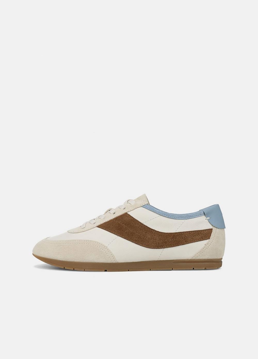 Women's La Leather & Suede Slip-On Runner Sneaker, Moonlight/elmwood, Size 8 Vince