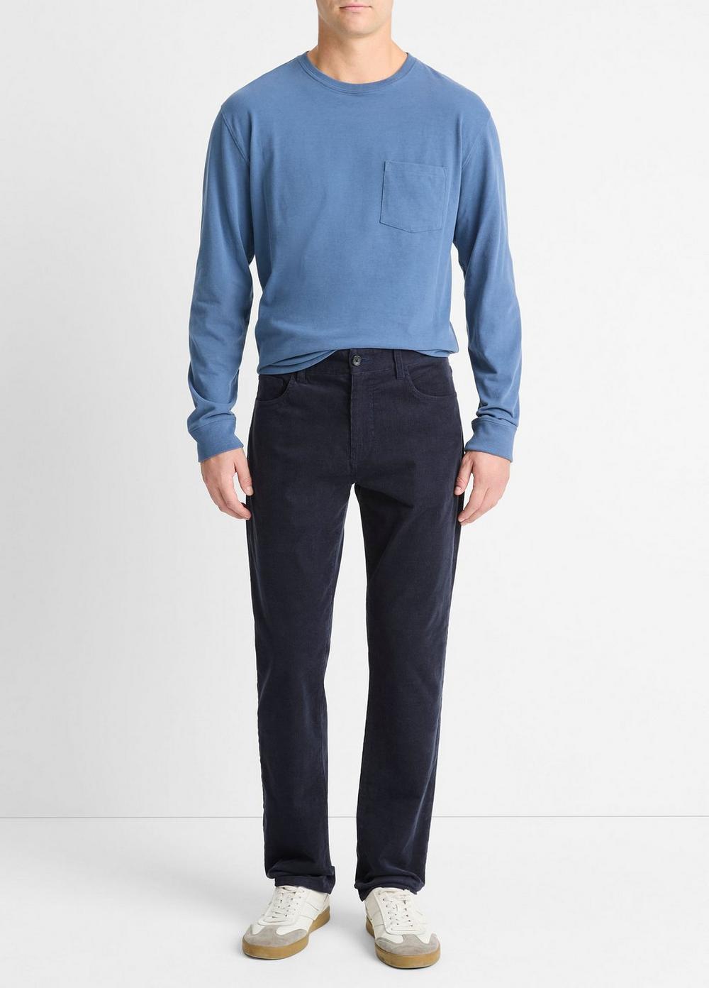 Men's Dylan Slim 5-Pocket Corduroy Pant, Coastal Blue, Size 28 Vince