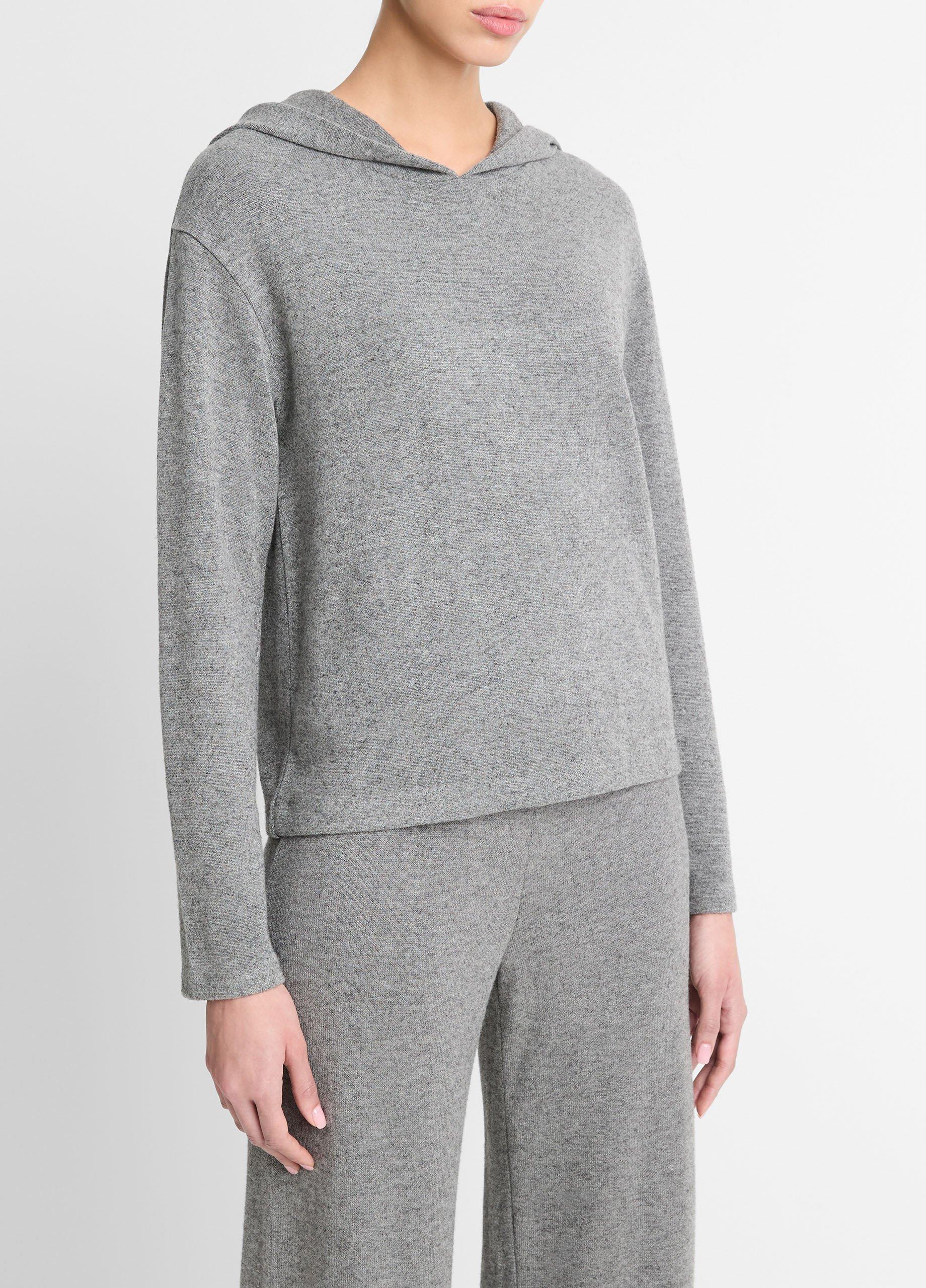 Women's Cozy Long-Sleeve Hoodie, Dark Heather Grey, Size XXS Vince