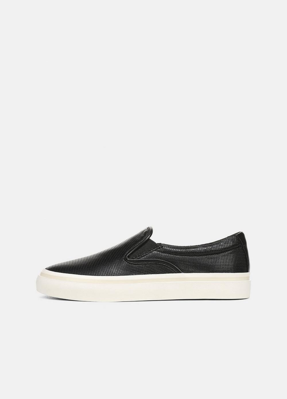 Women's Blair Perforated Leather Sneaker, Black, Size 6 Vince by Vince