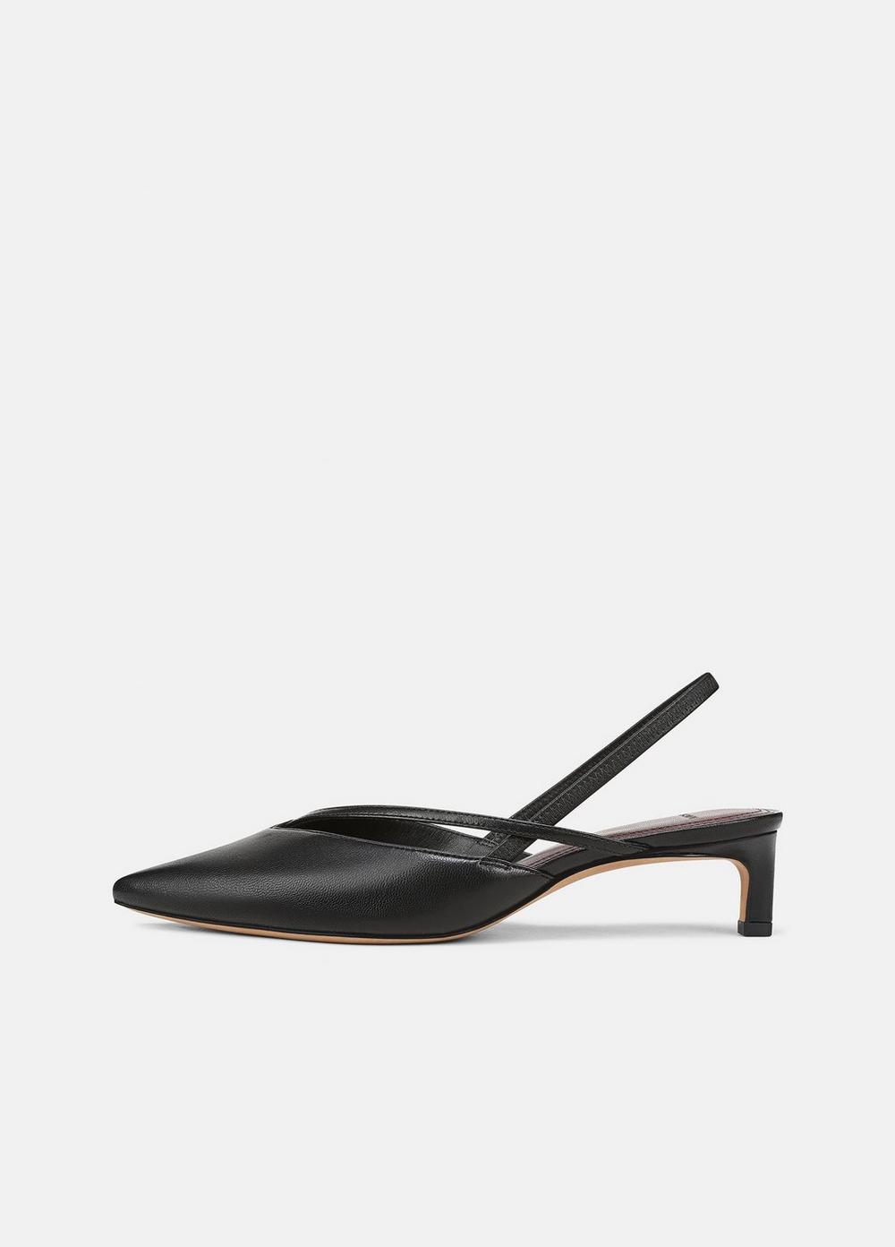 Women's Clara Leather Slingback Heel, Black, Size 11 Vince