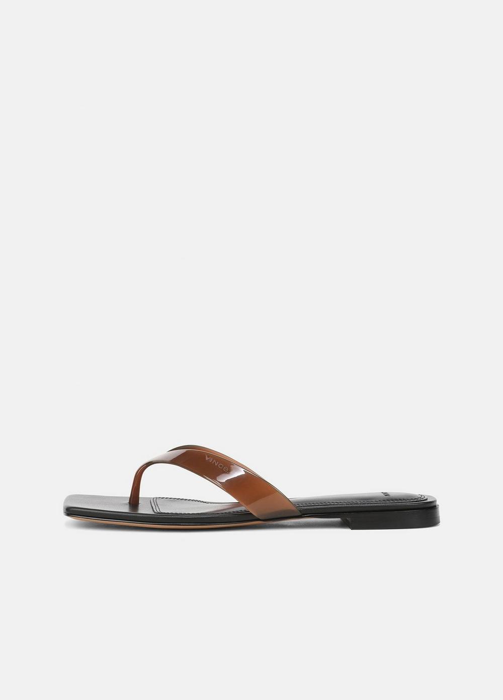 Women's San Juan Jelly Thong Sandal, Saddle, Size 10 Vince